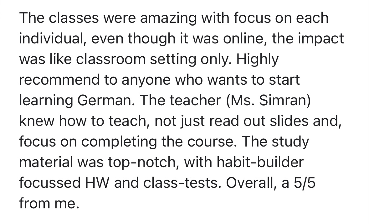 Student Feedback
