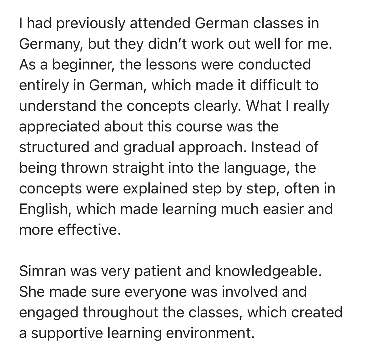 Student Feedback